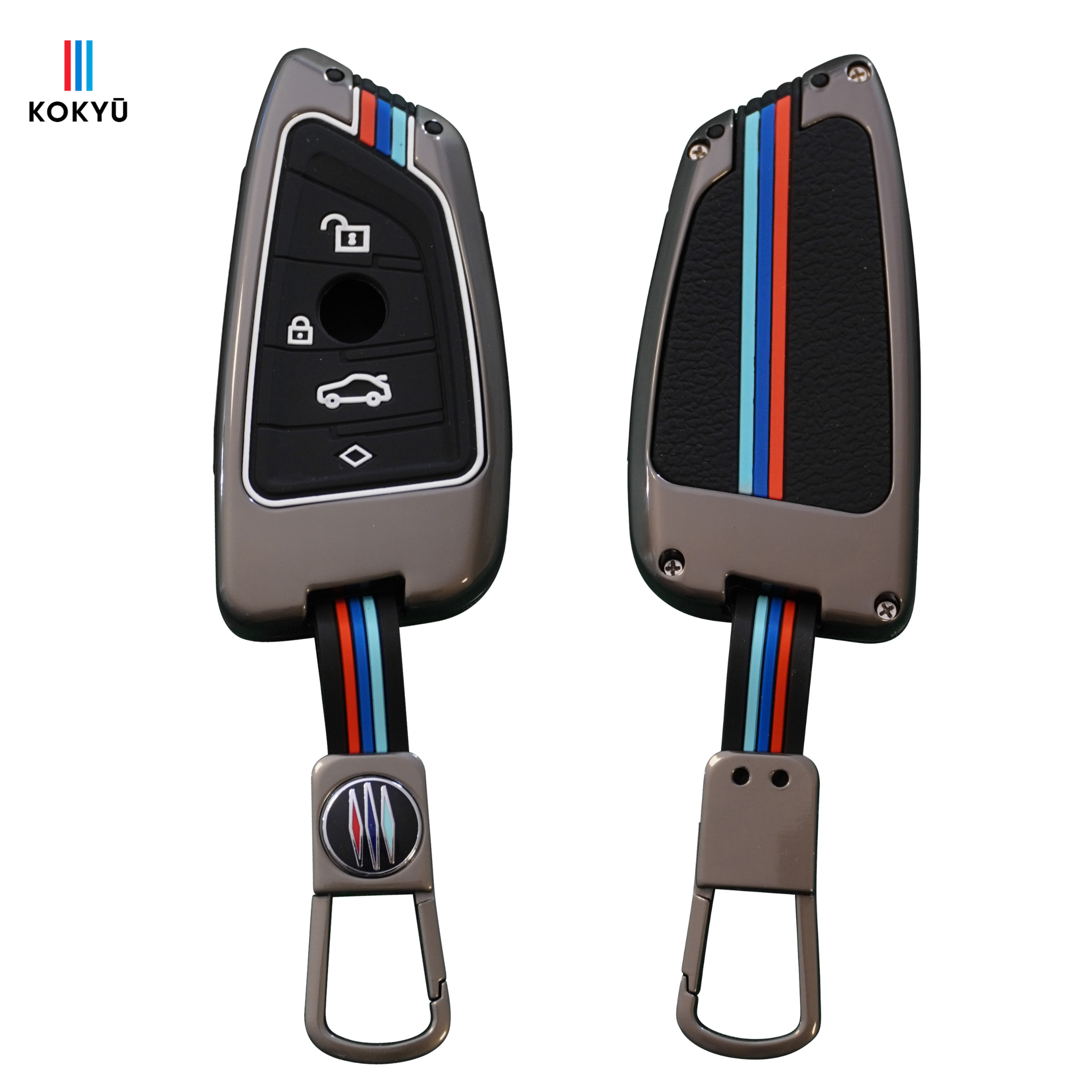 BMW Type 2C Key Cover Grey (with Diamond)