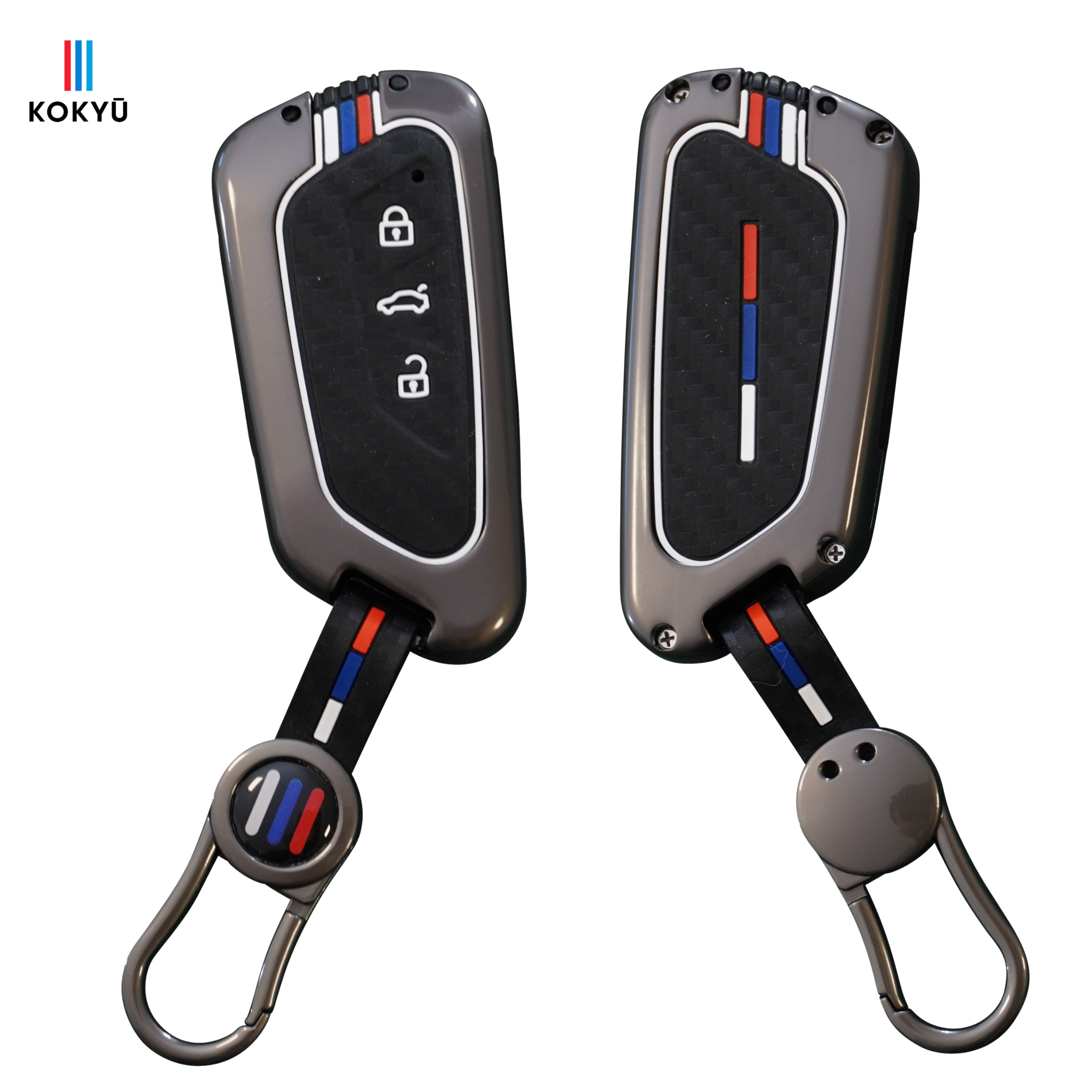 Volkswagen Type 2A Key Cover Grey Carbon (3 buttons)